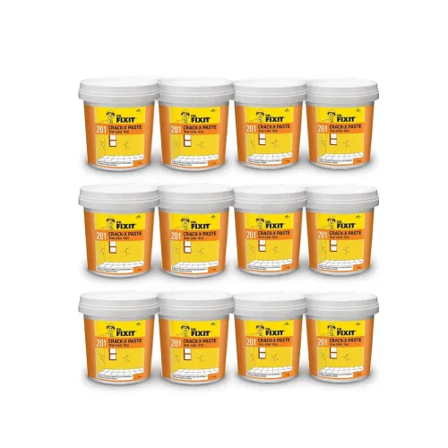 Image of Dr. Fixit 201 Crack X Paste Acrylic Flexible Crack Filler (1Kg, Pack of 12) 