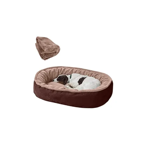 Image of DRILLY Deluxe Fur Washable Dog/cat Bed with Blanket for Small |Medium |Large | Extra Large | 