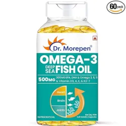 Dr. Morepen Omega 3 Fish Oil 500mg (60 Softgels)