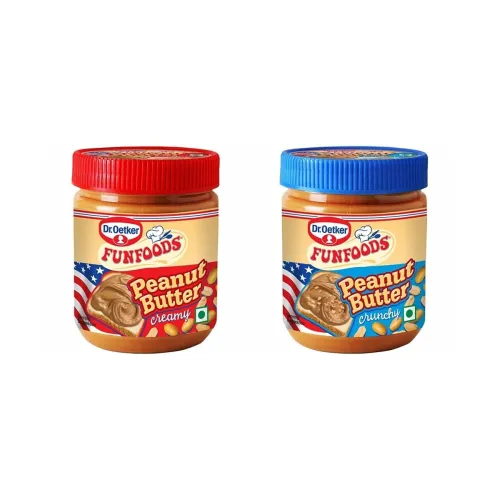 Image of Dr. Oetker FunFoods Peanut Butter 400g Creamy + 400g Crunchy Combo