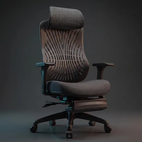 Image of DROGO Feather Node Premium Ergonomic Office Chair with Footrest