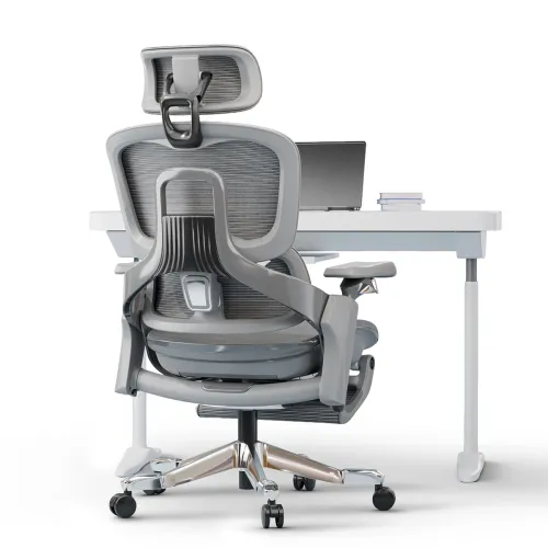 Image of DROGO Mesh Ergo Flow Luxury Ergonomic Office Chair Grey