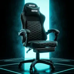 DROGO Pulse Ergonomic Gaming & Office Chair with Footrest - Black