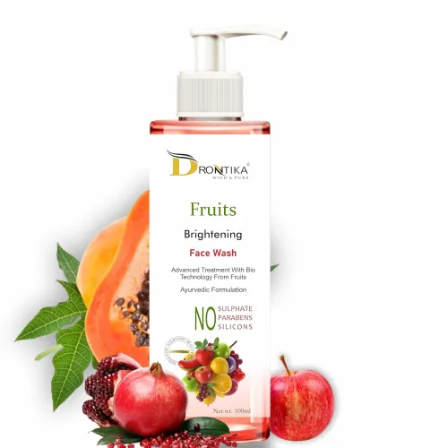 Image of Drontika Wild & Pure Fruit Brightening Face Wash – Ayurvedic & Organically Pure Formula for Glowing, Radiant Skin 100ml.