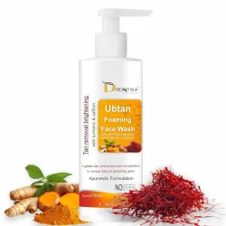 Drontika Wild & Pure Ubtan Tan Removal Face Wash with Turmeric & Saffron – Brightening & Revitalizing Cleanser for Glowi