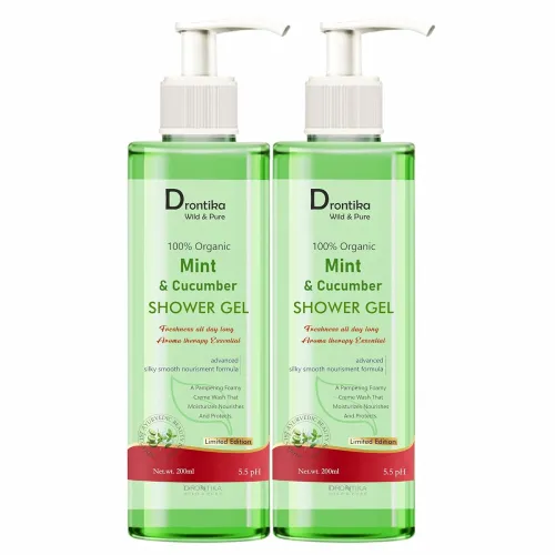 Image of Drontika Wild & Pure Cooling Body Wash, Mint & Cucumber Shower Gel