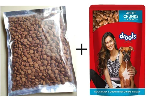 Image of Drools Adult Dog Food Gravy Dry Combo 1kg