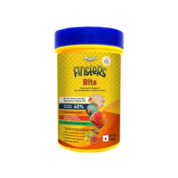 Drools Finsters Bits Fish Food 100g | Sea Food Flavour | High-Protein Growth Formula | Probiotic Digestive Care | Safe & Natural | Clean Feeding