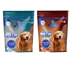 Dr.Pets Bistik Dog Food Adult - Dog Biscuits for Adult Dog & Puppy, Gluten Free Healthy Treats with Fresh & Natural Ingr