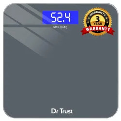 Dr Trust USA Platinum Rechargeable Digital Electronic Weight Machine, CE approved with 3 Years Warranty, Human Body 180Kg Capacity, Tempered Glass, Large LCD Display Personal Weighing Scale....