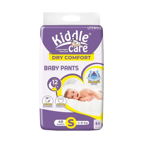 Image of Dry Comfort Baby Diaper Pants | Small (S) | Pack of 1 | 40 Pieces | 4-8 Kg
