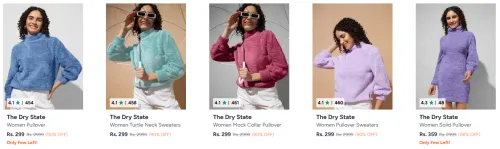 Image of The Dry State Women's Sweaters minimum 82% Discount