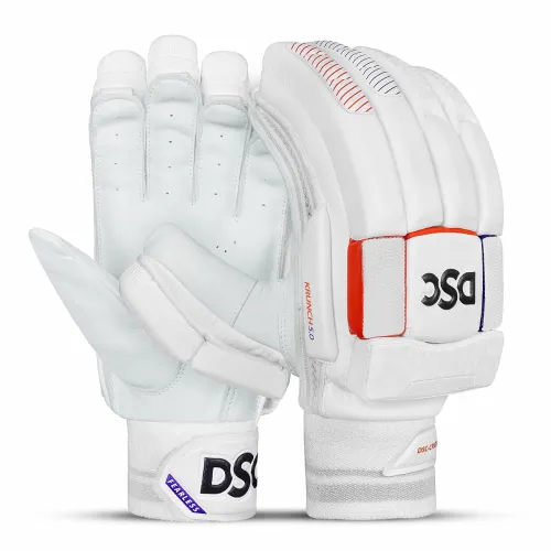 Image of DSC Krunch 5.0 Leather Youth Right-Handed Cricket Batting Gloves