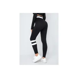 DTR FASHION Womens Black Stretchable Cotton Blend Casual Tight