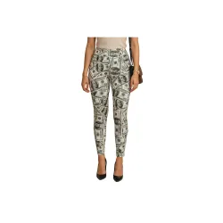 DTR FASHION Womens White Printed Stretchable Cotton Blend Casual Jegging