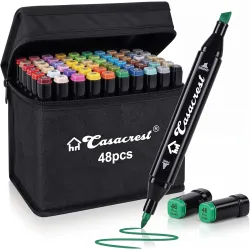 Dual Tip Alcohol Markers-48 Colours 