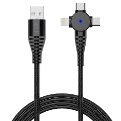 Dubstep Blaze Trinity 50W 3 in 1 USB Type C Cable Compatible