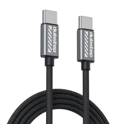 Dubstep Blaze Flash 65W Type-C to Type-C Nylon braided 1.25m Data Fast Charging Cable 