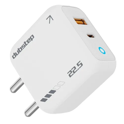 Image of Dubstep Sprint 22.5W Fast Charger with PD & USB Output Supports Samsung, Xiaomi Phones,Nothing, All Android and iPhone (