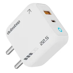 Dubstep Sprint 22.5W Fast Charger with PD & USB Output Supports Samsung, Xiaomi Phones,Nothing, All Android and iPhone (