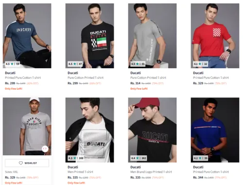 Image of Ducati Men T-shirt Starting @ ₹299