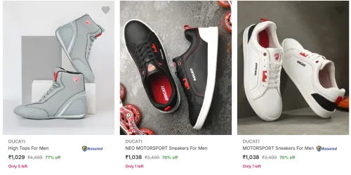 Image of Ducati Men's Shoes upto 77% Discount