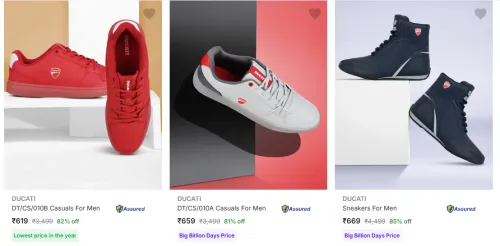 Image of Ducati Men's Shoes upto 85% Discount | Starting at ₹619