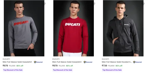 Image of Ducati Men's Sweatshirts upto 80% Discount