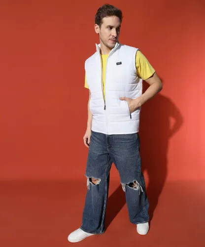 Image of DUCOHIVE  Men Self Design Bomber Jacket