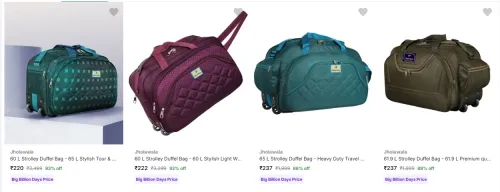 Image of Duffel Bags Starting @ ₹220