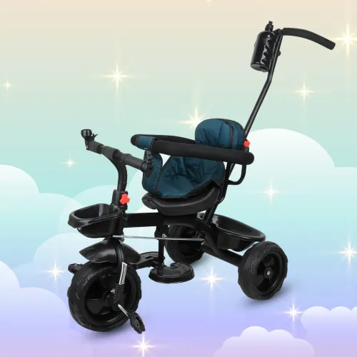 Image of DUGGY TRICYCLE FOR KIDS NEW MODEL ST-04 BLACK 7 Tricycle (Black)