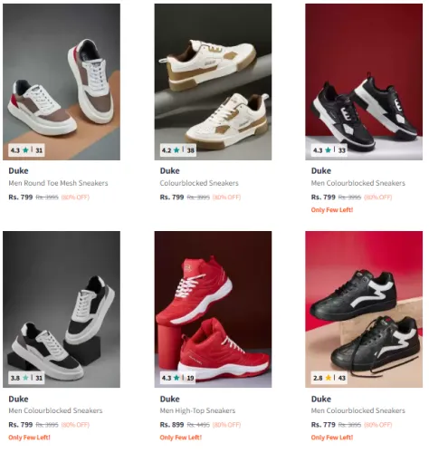 Image of Duke Brand Men's Sneakers @ Minimum 80% Discount 