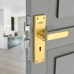 DUKE Mortise Handle Set with Lock MH-1015 BA KY Antique Brass