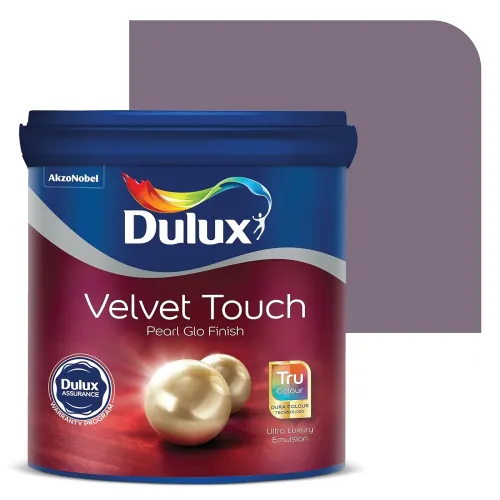 Image of Dulux Velvet Touch Pearl GLO Interior Emulsion Paint (4L, Amethyst Reflection) – Luxurious soft-sheen wall paint, highly