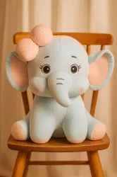Dunky Soft Toys Elephant with Bow A Cuddly Companion for All Ages 