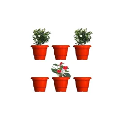 Durable Gardening Pots for Indoor and Outdoor Plants | Round Flower Pot for Balcony, Home, Office, Table and Garden Déco