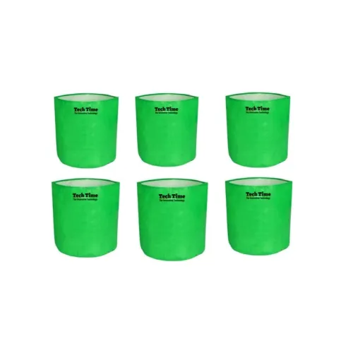 Image of Durable HDPE Round Green Grow Bags (6-Pack)