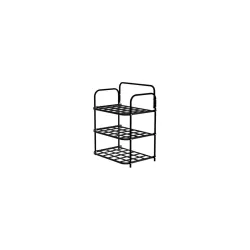 Durable Plastic & Metal Shoe Rack 3Tier Stackable Organizer for Home