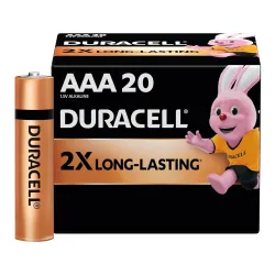 Duracell Alkaline AAA Batteries – Pack of 20