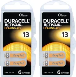 DURACELL Hearing Aid Batteries Size 13 Battery po12