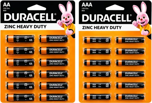Image of Duracell Zinc Heavy Duty AA/AAA Batteries (24-Pack)