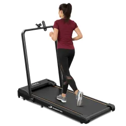 Durafit91™ Dash 2.5HP Peak BLDC Motor Treadmill with Mobile Stand & Remote Control |100 kg User Capacity | 6 km/h Max Speed | LED Display with Foldable Under-Desk Design | Home Use