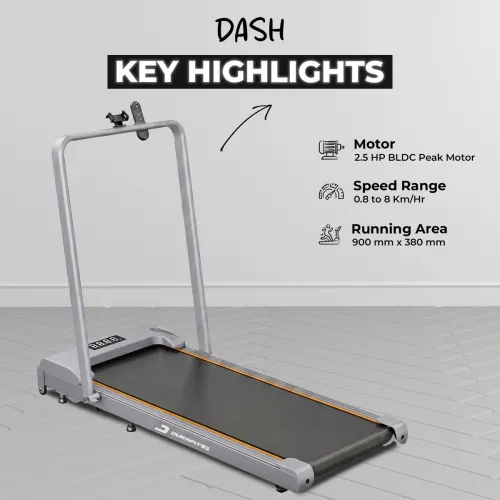 Image of Durafit91 Dash Walkpad 2.5HP Peak BLDC 100Kg User Weight 8km/h Speed with Remote Control Treadmill