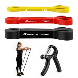 Durafit91™ Resistance Bands Set of 3 (Extra Light to Heavy) Resistance Levels|,Pull Up Bands for Unisex,Exercise Bands for Strength Training,Home Workout,Gym Fitness,Stretching Mobility,Yoga...