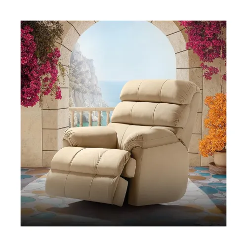 Image of Duroflex Avalon Posture Pro Single Seater Leatherette Motorized Rocking & Rotating Recliner | 1 Year Warranty | Pocket S