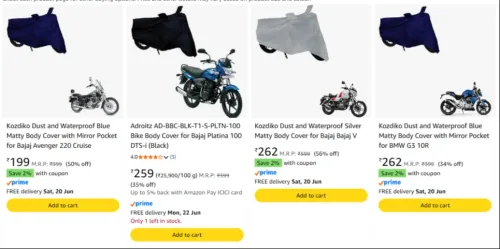 Image of Kozdiko Dust and Waterproof Blue Matty bike Body Cover