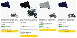 Kozdiko Dust and Waterproof Blue Matty bike Body Cover