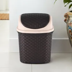 Kuber Industries Durable 7 Liters Plastic Swing Lid Dustbin for Home Bathroom & Kitchen | Multi-Purpose Garbage Bin | Du