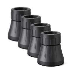 TASTIC Heavy Duty Furniture Risers 4 Pack | Adjustable Height Bed & Sofa Lifter | Anti-Slip Rubber Base | Strong Load Bearing for Table, Chair, Washing Machine (Standard)