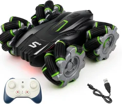 DWH 4x4 Remote Control Stunt Car for Kids | Rechargeable RC Car| Gift for Boys (Black)